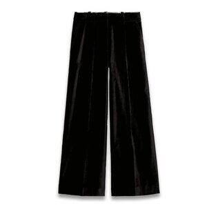 COS RELAXED VELVET WIDE-LEG PANTS SIZE US 2